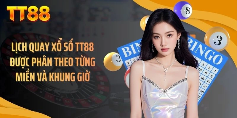 Lịch quay xổ số TT88 được phân theo từng miền và khung giờ