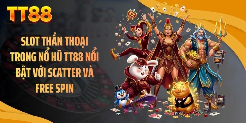 Slot thần thoại trong nổ hũ TT88 nổi bật với Scatter và free spin